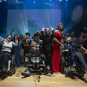 En Joel, dreta, i altres artistes en una edició passada de la gala SuperArte En Joel, dreta, i altres artistes en una edició passada de la gala SuperArte