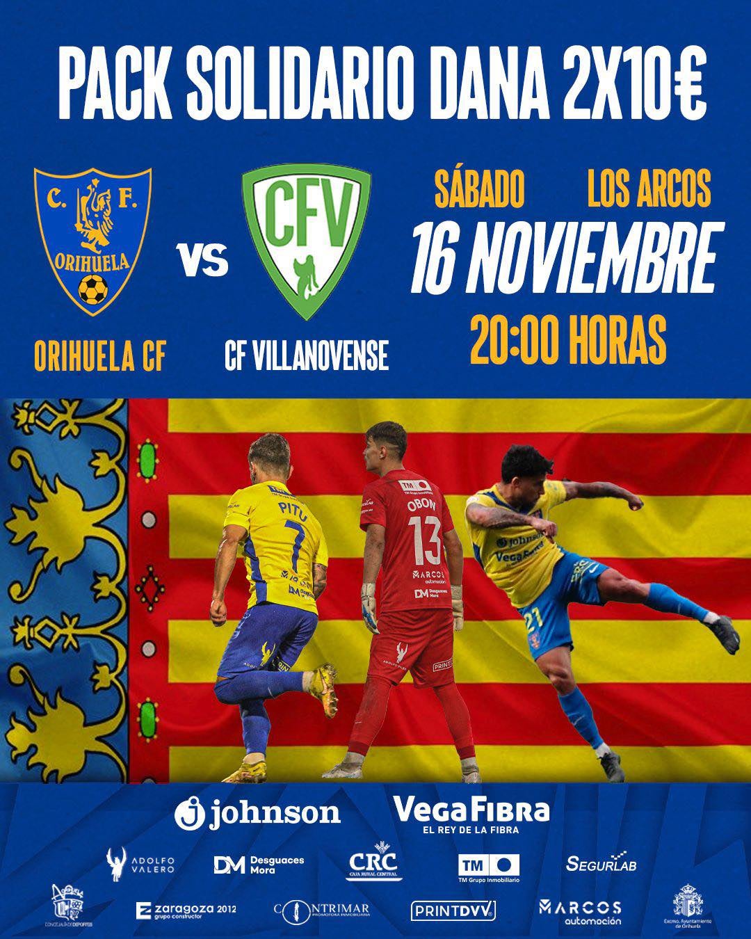 El Orihuela CF destinará parte de la recaudación del partido frente al Villanovense a los afectados por la DANA El Orihuela CF destinará parte de la recaudación del partido frente al Villanovense a los afectados por la DANA