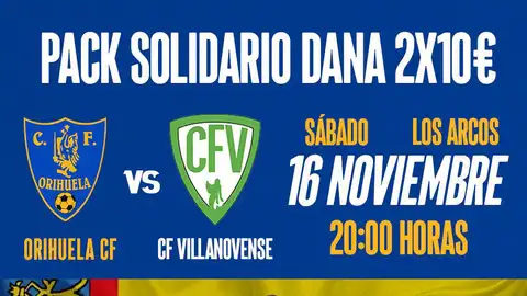 El Orihuela CF destinará parte de la recaudación del partido frente al Villanovense a los afectados por la DANA El Orihuela CF destinará parte de la recaudación del partido frente al Villanovense a los afectados por la DANA