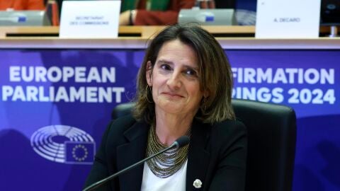 Teresa Ribera, en el Parlamento Europeo.