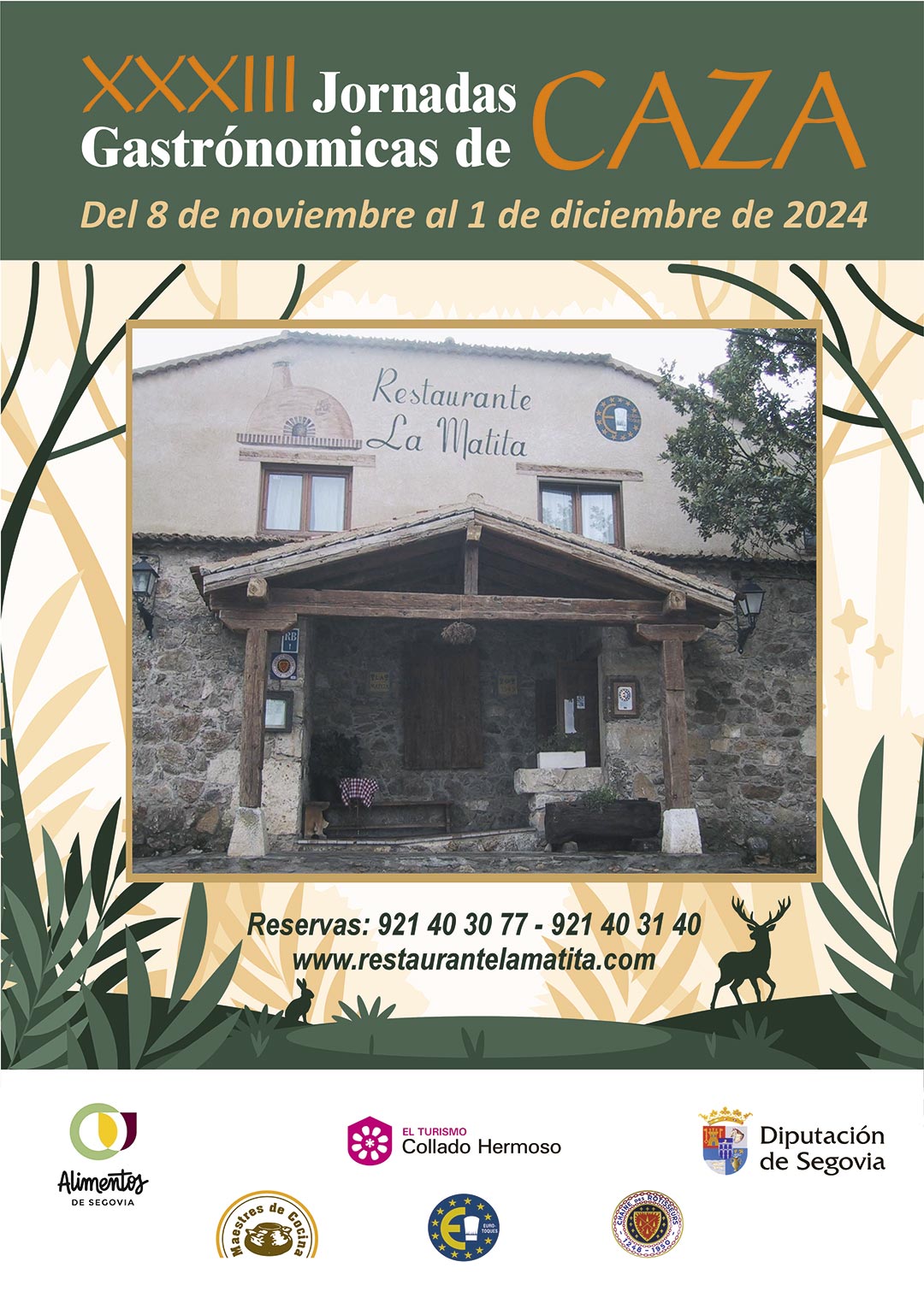 Las jornadas gastronómicas de caza de La Matita regresan estos días hasta diciembre en su 37ª edición Las jornadas gastronómicas de caza de La Matita regresan estos días hasta diciembre en su 37ª edición
