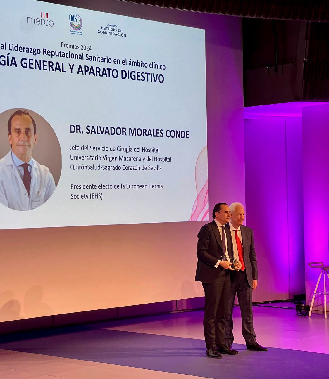 MERCO reconoce al doctor Salvador Morales como mejor especialista en Cirugía General y del Aparato Digestivo de España MERCO reconoce al doctor Salvador Morales como mejor especialista en Cirugía General y del Aparato Digestivo de España