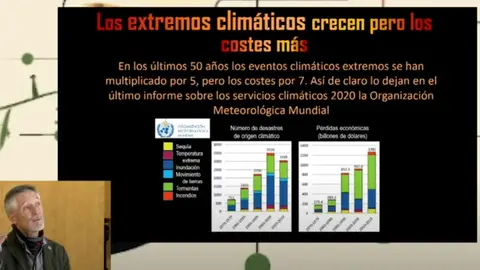 El profesor Fernando Valladares durante su ponencia en la UMH de Elche. El profesor Fernando Valladares durante su ponencia en la UMH de Elche.