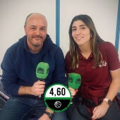 José Manuel Jiménez y María Recio, capitana del CBS Femenino.