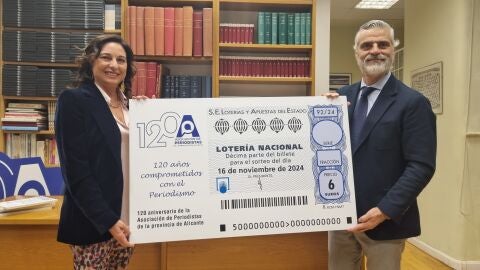 Loter&iacute;a Nacional dedica un d&eacute;cimo a la Asociaci&oacute;n de Periodistas de la Provincia de Alicante