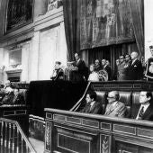 Imagen de archivo del rey Juan Carlos I en el Congreso.