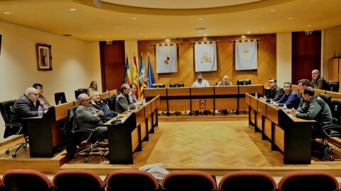 Encuentro del consejo agrario en el sal&oacute;n de plenos del Ayuntamiento de Burriana. 