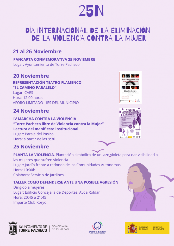 Torre Pacheco: 25N Día Internacional de la eliminación de la violencia contra la Mujer Torre Pacheco: 25N Día Internacional de la eliminación de la violencia contra la Mujer