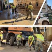 fotos de los trabajos del equipo de Segovia en Paiporta (Valencia). 