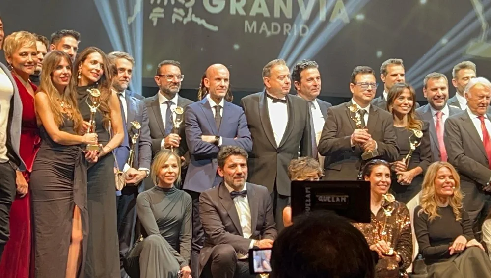 Edu García y el resto de premiados con la Antena de Oro Edu García y el resto de premiados con la Antena de Oro