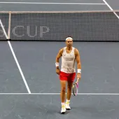 El tenista español Rafa Nadal durante un entrenamiento previo a las finales de Copa Davis. El tenista español Rafa Nadal durante un entrenamiento previo a las finales de Copa Davis.