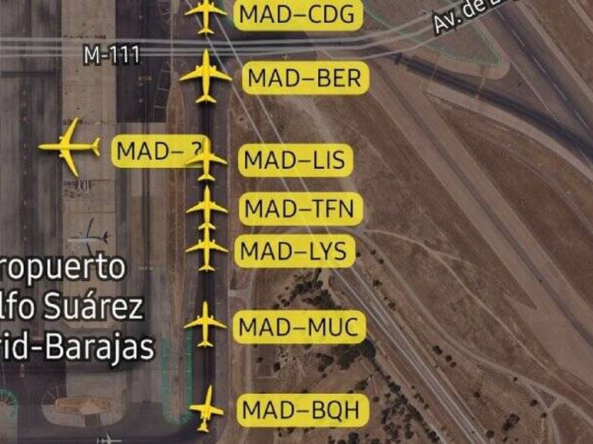 El aeropuerto de Barajas desvió 21 vuelos al divisar "drovnis" (¿drones u ovnis?) El aeropuerto de Barajas desvió 21 vuelos al divisar "drovnis" (¿drones u ovnis?)