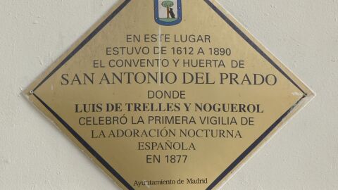 Placa del convento de San Antonio del Prado