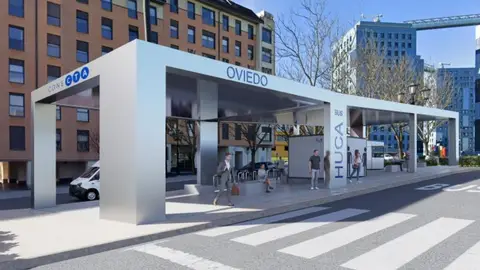 Futuro intercambiador del HUCA Futuro intercambiador del HUCA