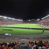 Aspecto del Heliodoro durante el España- Suiza Aspecto del Heliodoro durante el España- Suiza