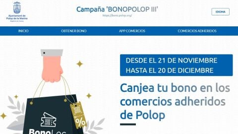 Tercer a&ntilde;o de la campa&ntilde;a de Bonoconsumo en Polop