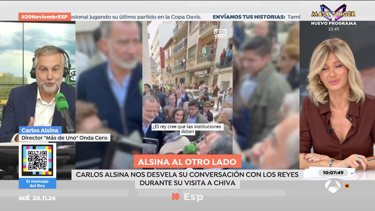 Alsina, a Griso sobre su encuentro con los reyes: "Tuvieron el detalle de querer saludarnos" Alsina, a Griso sobre su encuentro con los reyes: "Tuvieron el detalle de querer saludarnos"