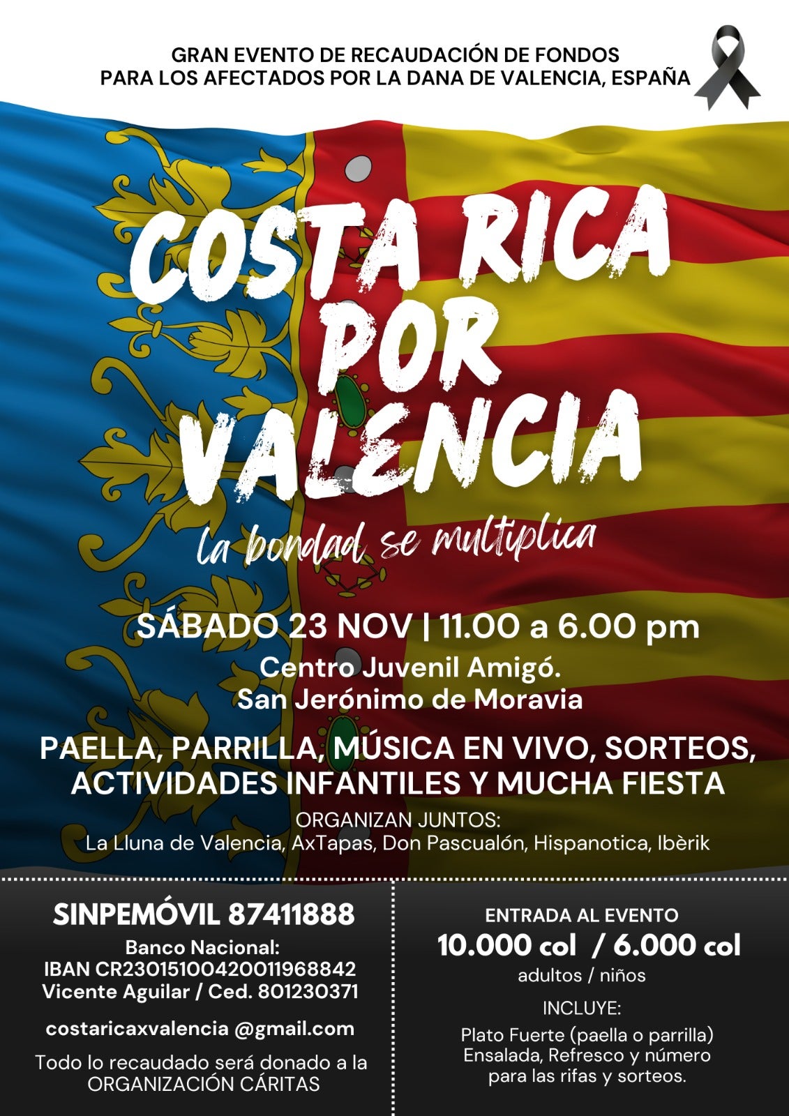 Costa Rica se vuelca con Valencia y los afectados por la DANA Costa Rica se vuelca con Valencia y los afectados por la DANA