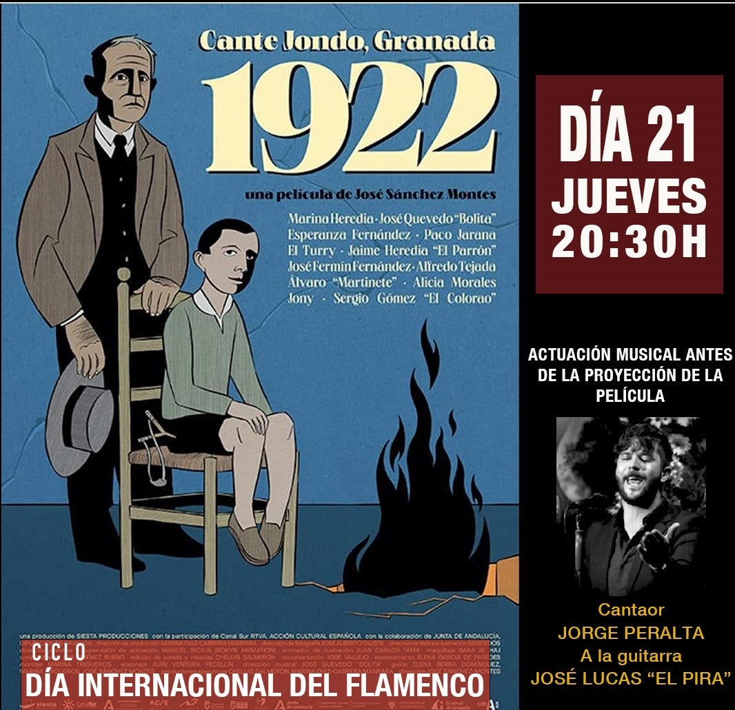 Filmoteca de Extremadura promueve la actuación del cantaor Jorge Peralta y la proyección del documental "Cante Jondo. Granada 1922" Filmoteca de Extremadura promueve la actuación del cantaor Jorge Peralta y la proyección del documental "Cante Jondo. Granada 1922"