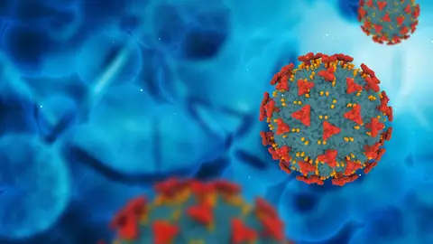 Representación de células de coronavirus Representación de células de coronavirus