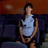 Blanca Romero durante el rodaje de "Brava"