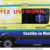Una ambulancia del SESCAM Una ambulancia del SESCAM