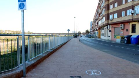 Un tramo de la nueva red ciclopeatonal impulsada por el Ayuntamiento de Sagunto