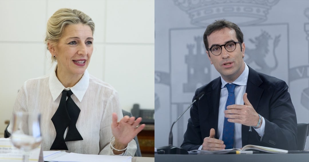 Nuevo conflicto en el Gobierno de coalición: cruce de acusaciones entre Yolanda Díaz y Carlos Cuerpo por la reducción de la jornada laboral Nuevo conflicto en el Gobierno de coalición: cruce de acusaciones entre Yolanda Díaz y Carlos Cuerpo por la reducción de la jornada laboral