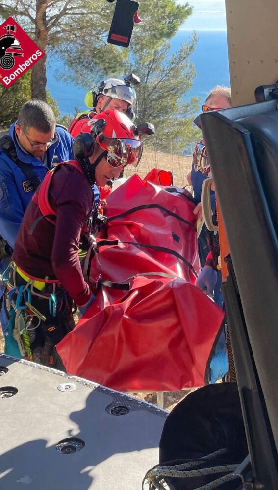 Cazador accidentado en Sierra Bernia