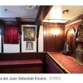 En la pared de la capilla hay una imagen de la patrona de Alcázar, la Virgen del Rosario