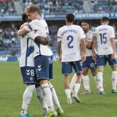 Celebración del gol de Cantero al Castellón 