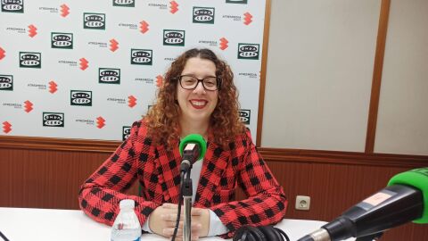 Sara Martínez, en los estudios de Onda Cero Radio Ciudad Real