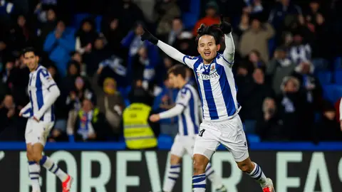 Un golazo de Kubo le da la victoria a la Real Un golazo de Kubo le da la victoria a la Real