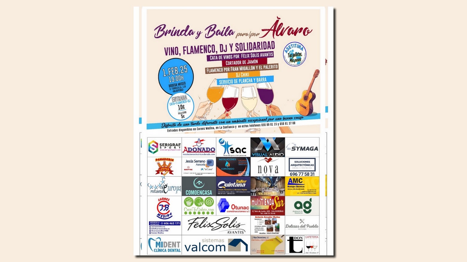 El 1 de febrero se maridará vino, música y solidaridad El 1 de febrero se maridará vino, música y solidaridad