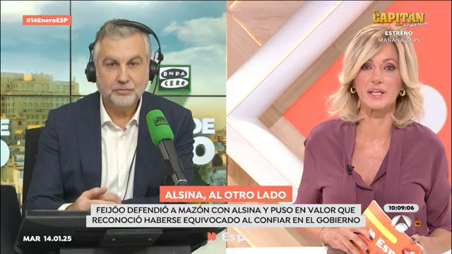 Alsina critica que Feijóo diga que a él un fiscal general imputado no le duraría ni un minuto: "No es de su propiedad" Alsina critica que Feijóo diga que a él un fiscal general imputado no le duraría ni un minuto: "No es de su propiedad"