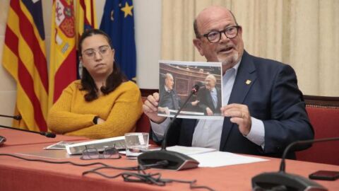 El expresidente del Consell Joan Huguet en un acto. 