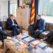 Reunió entre Carles Puigdemont i Oriol Junqueras a Waterloo, amb Jordi Turull i Elisenda Alamany Reunió entre Carles Puigdemont i Oriol Junqueras a Waterloo, amb Jordi Turull i Elisenda Alamany