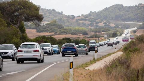 Imagen de la carretera general de Menorca. 