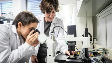 El equipo de uno de los proyectos, coordinado por la microbióloga Arantxa Otín El equipo de uno de los proyectos, coordinado por la microbióloga Arantxa Otín