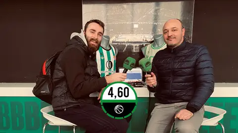 David Jelínek, escolta del Betis Baloncesto, y José Manuel Jiménez. David Jelínek, escolta del Betis Baloncesto, y José Manuel Jiménez.