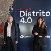 Pere Navarro, delegat de l'Estat al Consorci de la Zona Franca, i Blanca Sorigué, directora general del Consorci Pere Navarro, delegat de l'Estat al Consorci de la Zona Franca, i Blanca Sorigué, directora general del Consorci