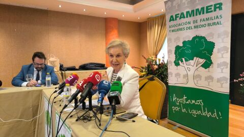 Carmen Quintanilla durante la rueda de prensa en Ciudad Real