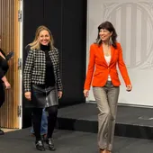 La consellera d'Igualtat i Feminisme, Eva Menor, i la ministra d'Igualtat, Ana Redondo, després de la reunió La consellera d'Igualtat i Feminisme, Eva Menor, i la ministra d'Igualtat, Ana Redondo, després de la reunió
