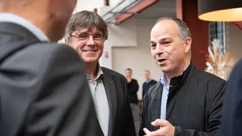 Carles Puigdemont y el secretario general de Junts per Catalunya, Jordi Turull. Carles Puigdemont y el secretario general de Junts per Catalunya, Jordi Turull.