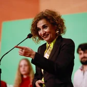 María Jesús Montero durante el último acto en Cárcama. María Jesús Montero durante el último acto en Cárcama.