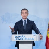 El presidente del Partido Popular, Alberto Núñez Feijóo, en una rueda de prensa El presidente del Partido Popular, Alberto Núñez Feijóo, en una rueda de prensa