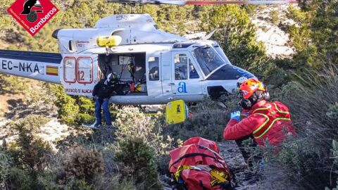 Rescate en el Trail del Ponoch de Polop