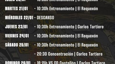 20-01-2025 Plan de trabajo del Real Oviedo en la semana del 20 al 26 de enero