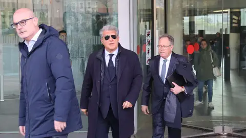 Joan Laporta a les portes de la Ciutat de la Justícia Joan Laporta a les portes de la Ciutat de la Justícia