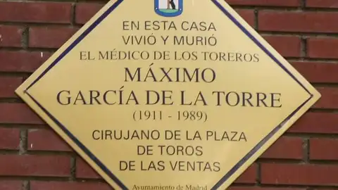 Placa Máximo García de la Torre Placa Máximo García de la Torre